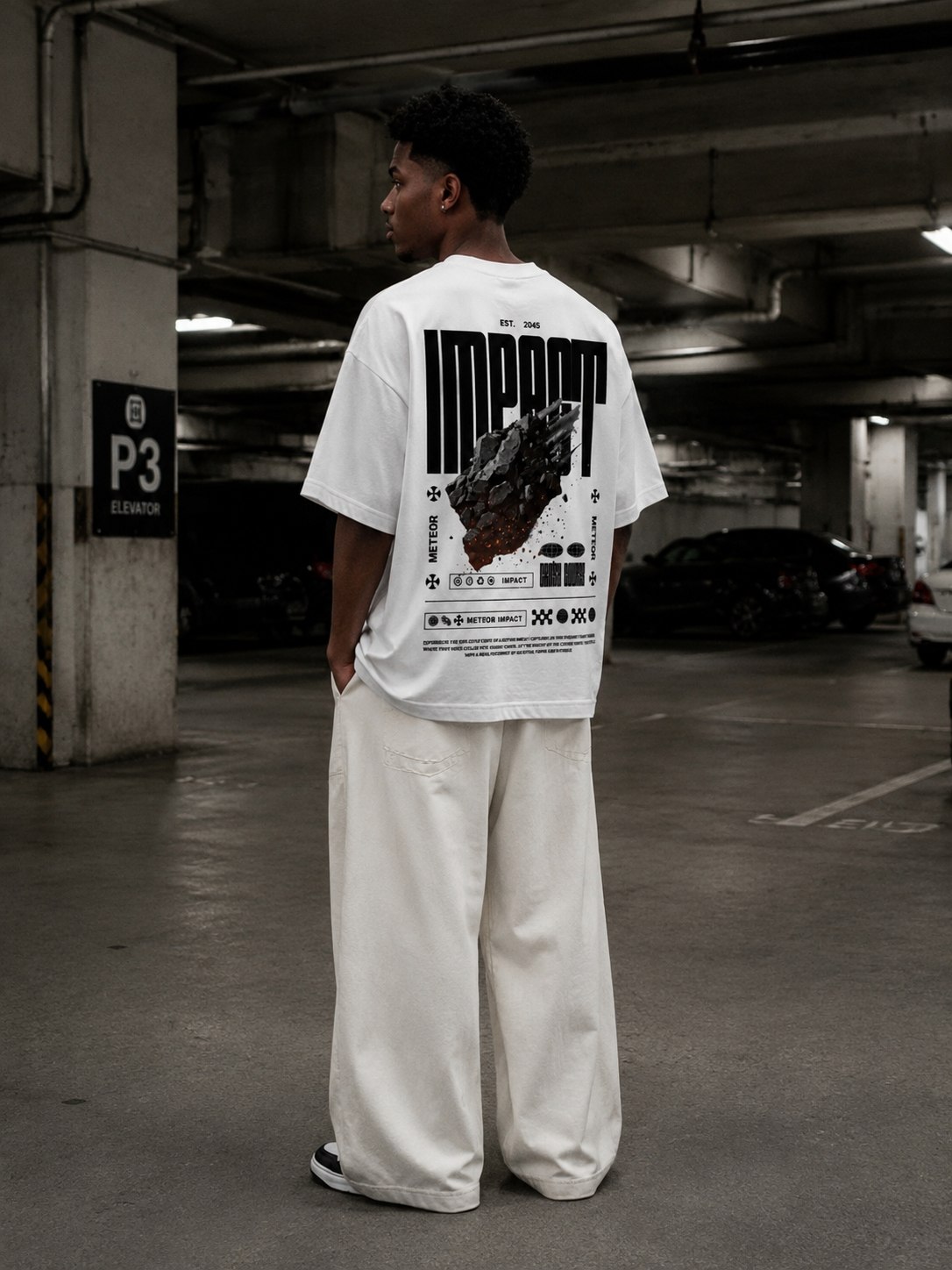 Meteor Impact Oversized T-Shirt